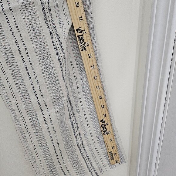 Jolt Womens Linen Blend Wide Leg Pants Size Large Stripe High Rise Waist M - Picture 8 of 8